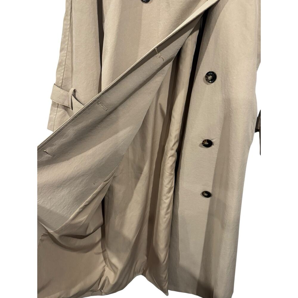 H&M Beige Double-Breasted Trench Coat with Black Buttons - Picture 9 of 14